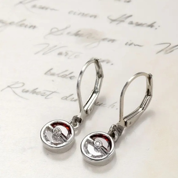 Pokeball-Inspired Earrings - Picture 2 of 4